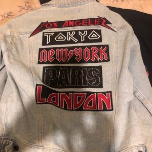 Rockstar jean jacket with patches